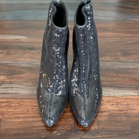 Walter Steiger Black Sequin Booties - Picture 2 of 5